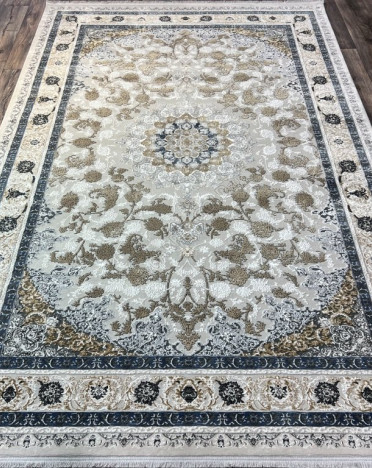 Турецкий ковер Turcia ISFAHAN 29026A (Полиэстер, синий, кремовый)