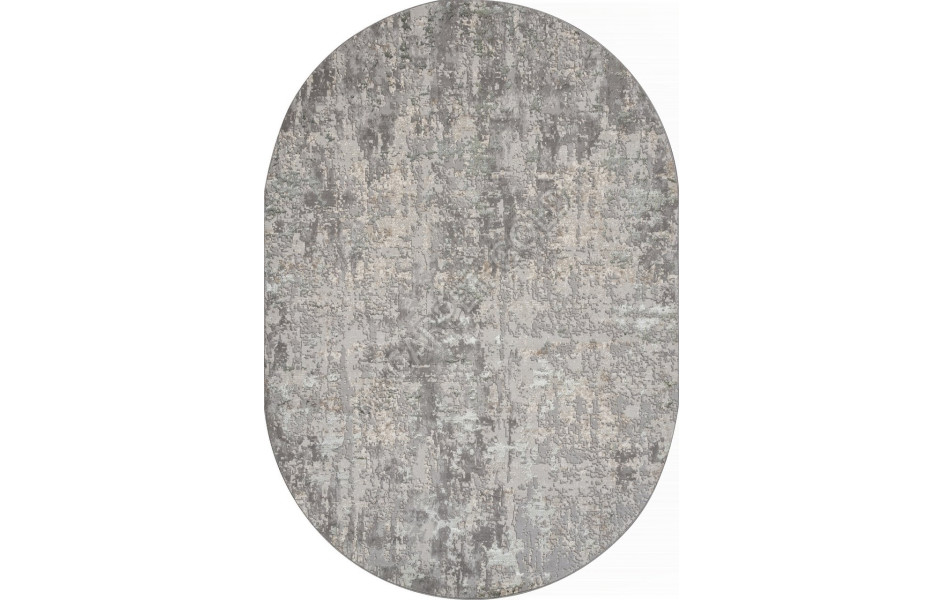 Ковер F165 - CREAM-BLUE - Овал - коллекция LIMAN